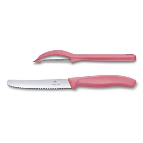 Набор овощных ножей Victorinox Swiss Classic 2 пр розовый