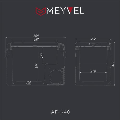 Автомобильный холодильник 60,8х36,5 см Meyvel AF-K40 черный