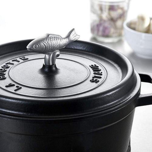 Ручка для кокотов Рыба Staub серая