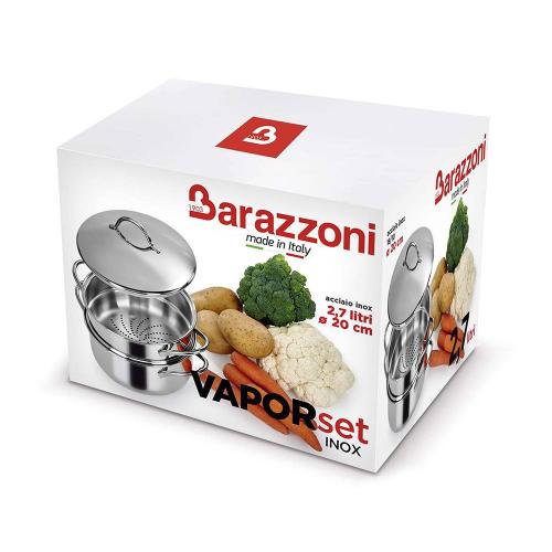 Пароварка 20 см 2,7 л Barazzoni Vapor Set стальная