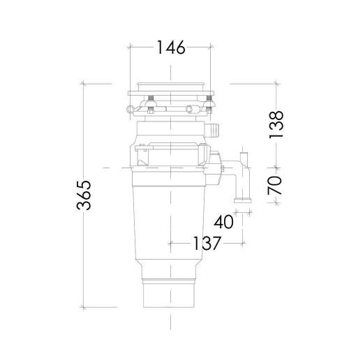 Измельчитель пищевых отходов Sink Helper Premium slim H-26 белый