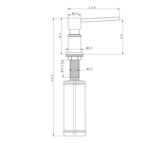 Дозатор 350 мл Paulmark Kraft Basis 401 антрацит