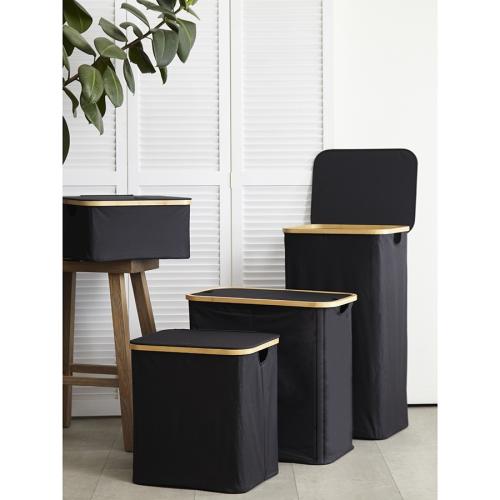 Корзина для белья 40х33 см 20 л Smart Solutions Neat Low черная