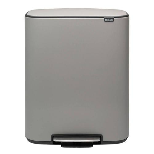 Мусорный бак с педалью 30+30 л Brabantia Bo Pedal Bin минерально-серый