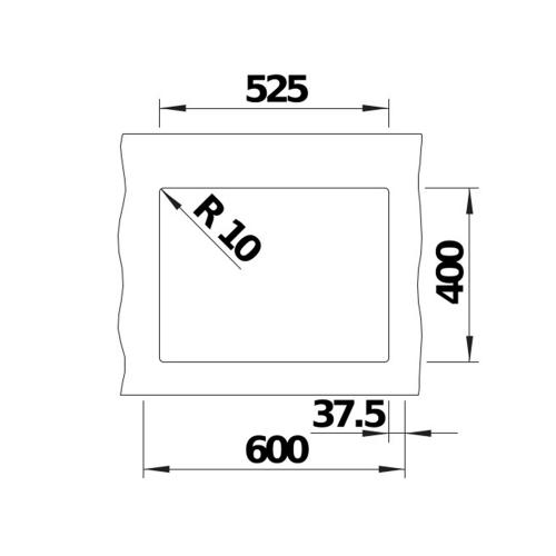 Мойка кухонная Silgranit 46 см Blanco Rotan 340/160-U алюметаллик - 4 фото