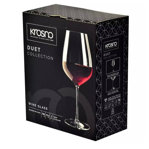 Набор бокалов для красного вина Krosno Duet 2 пр прозрачный