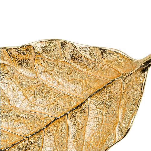 Сервировочное блюдо 50х23 см Michael Aram New Leaves золотое