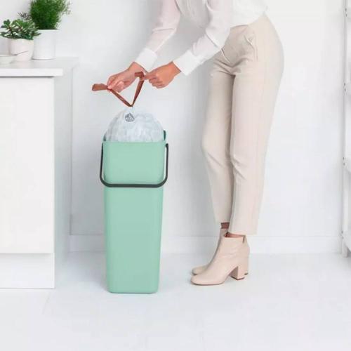 Ведро для мусора 40 л Brabantia Sort & Go зеленое