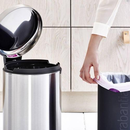 Мусорный бак с педалью 12 л Brabantia NewIcon стальной