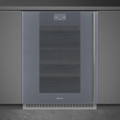 Встраиваемый винный шкаф на 38 бутылок 60х82 см Smeg Linea CVI138LS3