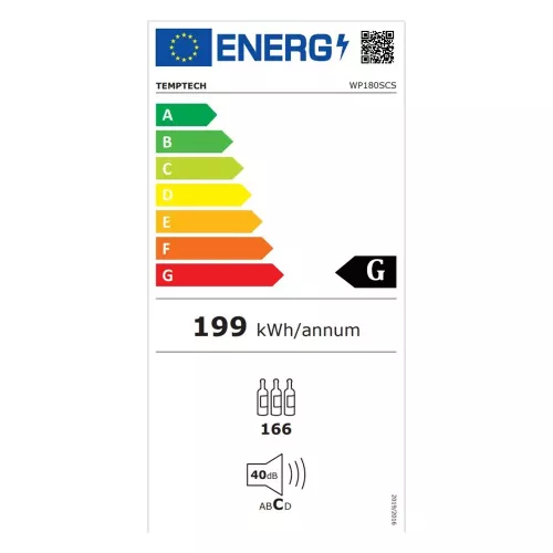Винный шкаф на 163 бутылки Temptech Premium WP180SCS стальной