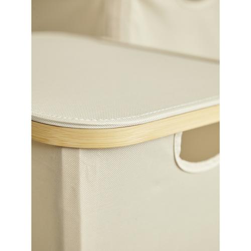 Корзина для белья 40х33 см 20 л Smart Solutions Neat Low бежевая