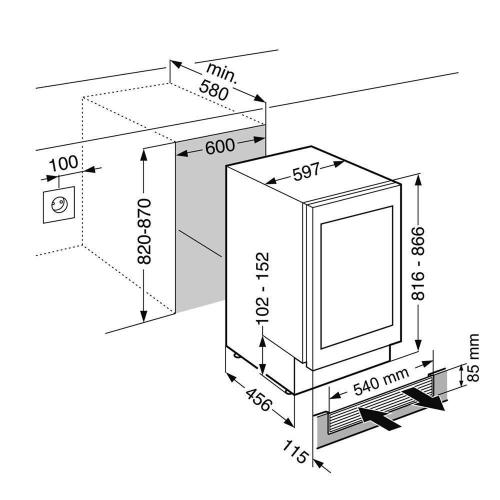 Встраиваемый винный шкаф liebherr uwtgb 1682 21