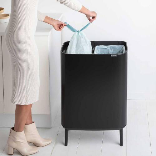 Мусорный бак 2x30 л Brabantia Bo Touch Bin Hi черный