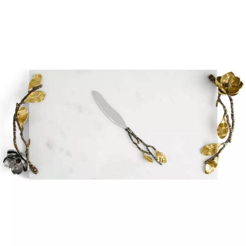 Сервировочная доска для сыра с ножом 53,3х25,4 см Michael Aram Vintage Bloom белая