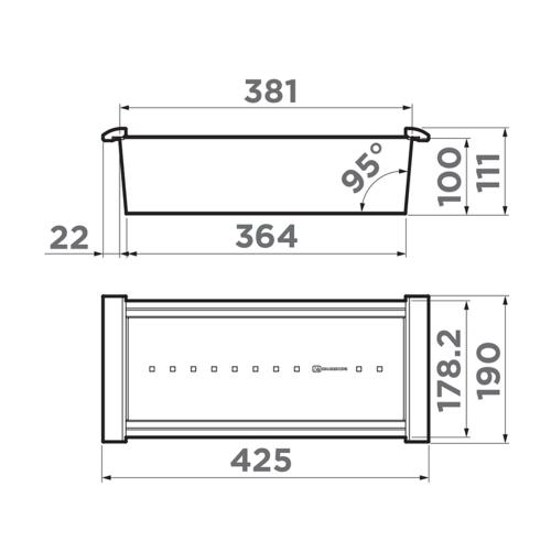 Коландер 19х42,5 см Omoikiri CO-02-GB графит