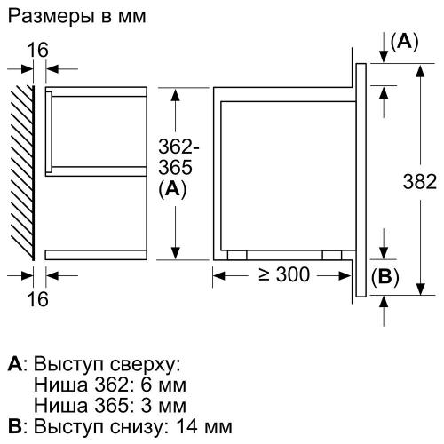 Встраиваемая микроволновая печь 59,4х31,8 см Bosh Serie|8 BFR634GB1 черная