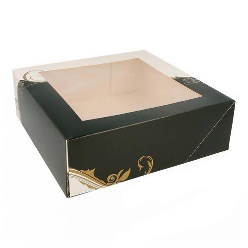 Коробка для торта с окном 23х23х7,5 см Garcia de Pou белая