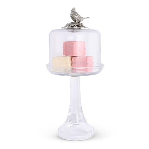 Блюдо сервировочное для торта 31 см Vagabond House Song Bird прозрачное
