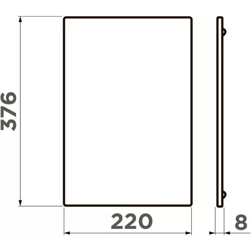 Доска для моек 22x37,6 см Omoikiri CB-Sintesi-S-WD коричневая