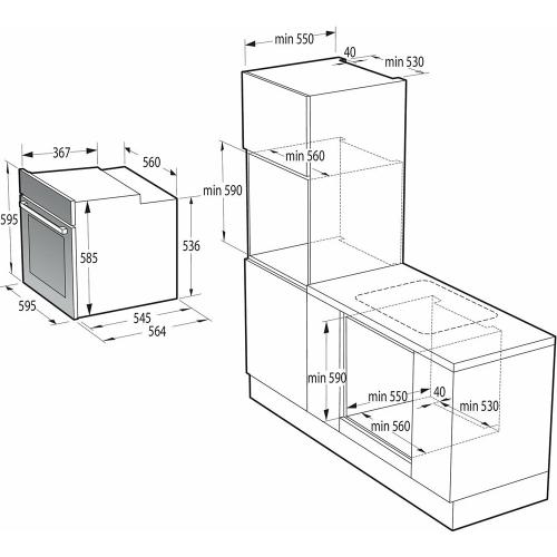 Электрический духовой шкаф 59,5 см Gorenje Simplicity BOS6737SYW белый - 9 фото