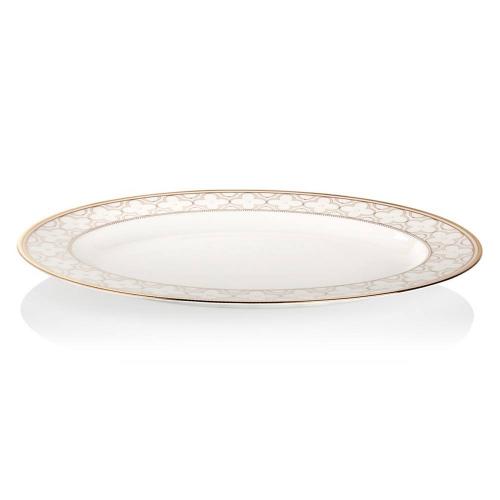 Сервировочное блюдо Noritake Trefolio Gold белое