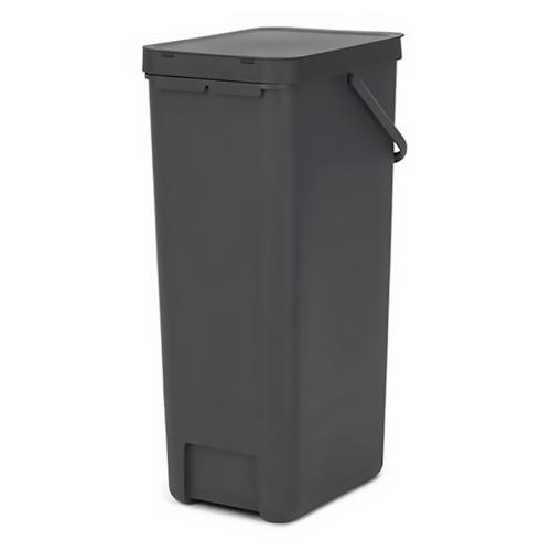 Ведро для мусора 40 л Brabantia Sort&Go серое