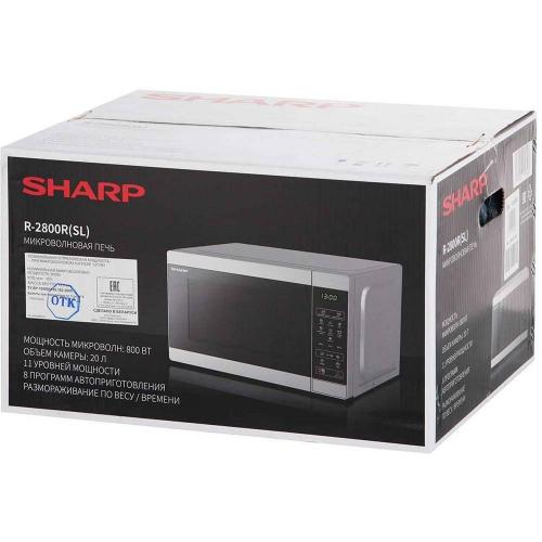 Микроволновая печь 44х25,8 см Sharp R2800RSL стальная