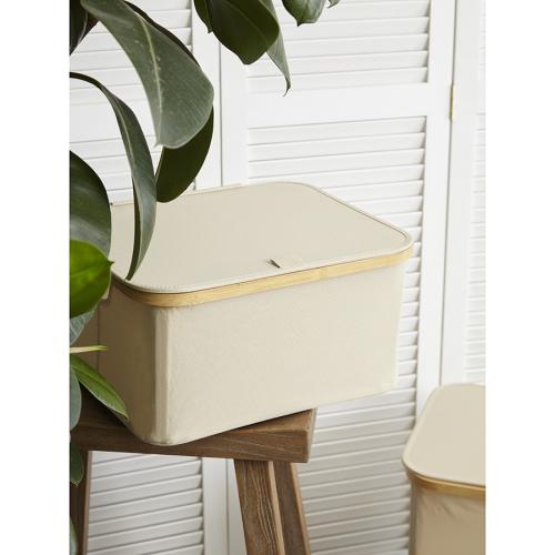 Корзина для белья 40х33 см 20 л Smart Solutions Neat Low бежевая