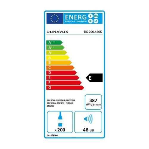Винный шкаф на 200 бутылок Dunavox Horeca DX-200.450K
