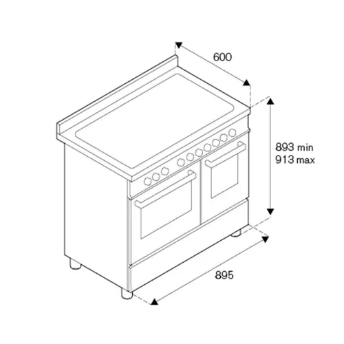 Варочный центр 89,5х60 см Bertazzoni Professional PRO96L2ENET черный