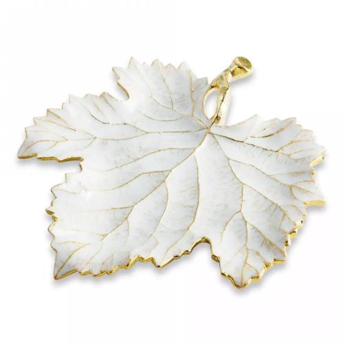Сервировочное блюдо 20х19 см Michael Aram Winter Leaves белое