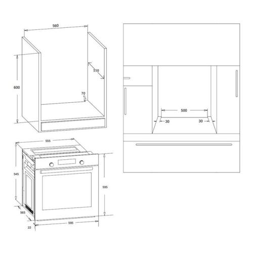 Духовой шкаф 60 см Korting Spectrum OKB 370 CMW белый