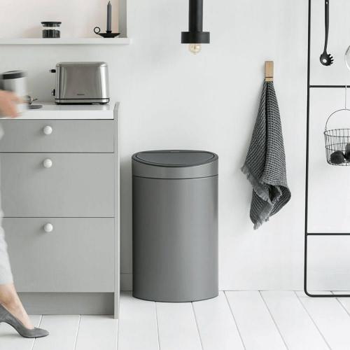 Мусорный бак 40 л Brabantia Touch Bin серый