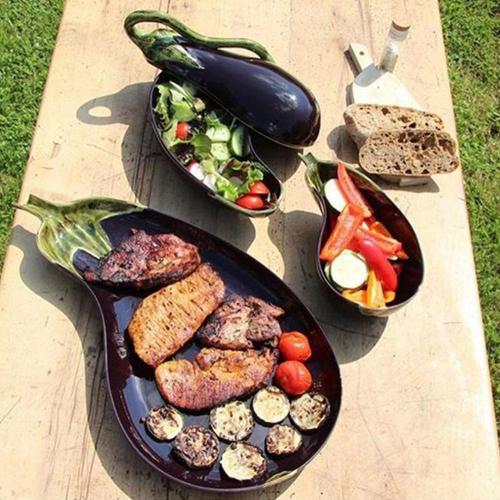 Салатник 35,5 см Bordallo Pinheiro Aubergine