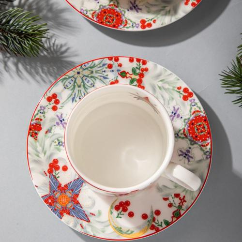 Чайная пара 200 мл Mix&Match Home Happy Star белая