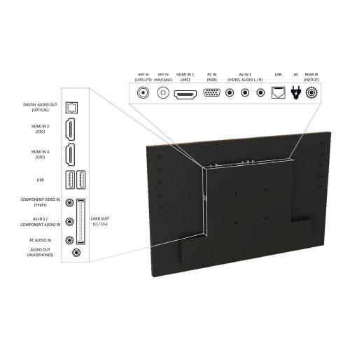 Встраиваемый телевизор Avel AVS240WS WF белый