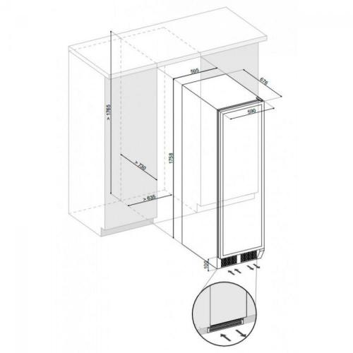 Встраиваемый винный шкаф на 166 бутылок Dunavox Exclusive DX-166.428SDSK