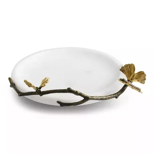 Сервировочное блюдо 21,5х19,6 см Michael Aram Butterfly Ginkgo белое