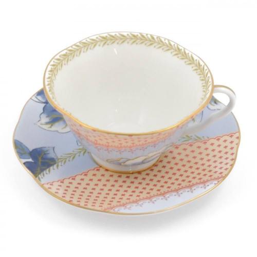 Чайная пара 180 мл Wedgwood Butterfly Bloom голубая