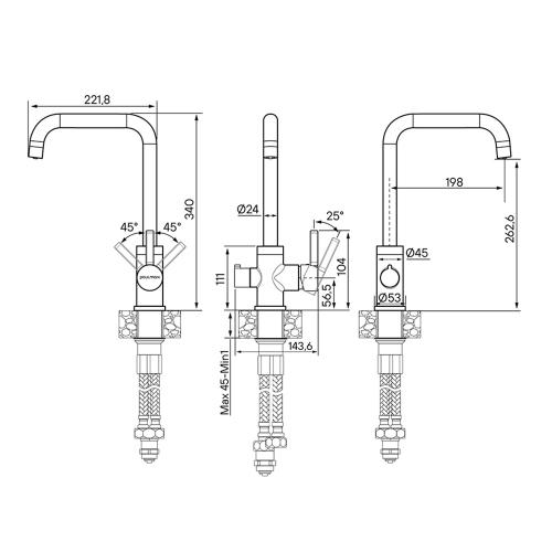 Смеситель 26,2 см Paulmark Logas Metallum NI никель - 3 фото