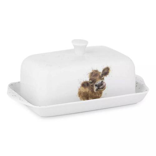 Маслёнка 18,2х10 см Royal Worcester Забавная фауна Буренка белая