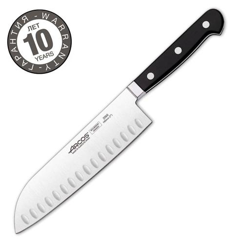 Нож Сантоку 18 см Arcos Clasica черный