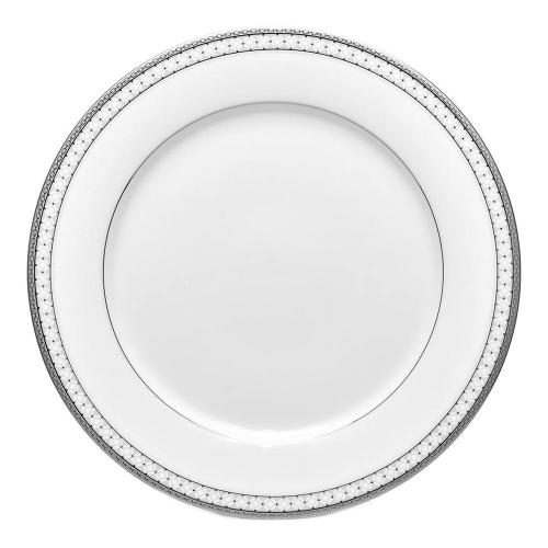 Тарелка закусочная 21 см Noritake Rochester Platinum белая