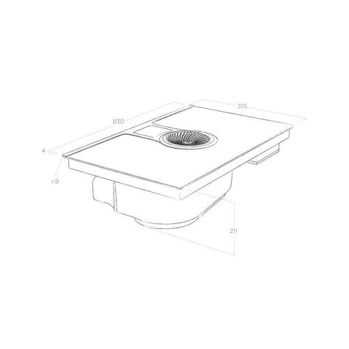 Варочная поверхность с вытяжкой Elica NikolaTesla One BL/A/83