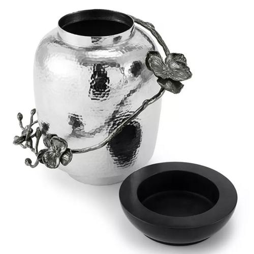 Ваза Michael Aram Black Orchid 19х22 см стальная