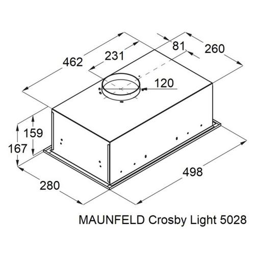 Встраиваемая вытяжка 49,5 см Maunfeld Crosby Light 5028 белая