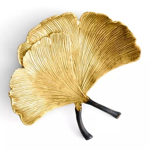 Сервировочное блюдо 14х13х2,5 см Michael Aram New Leaves золотое