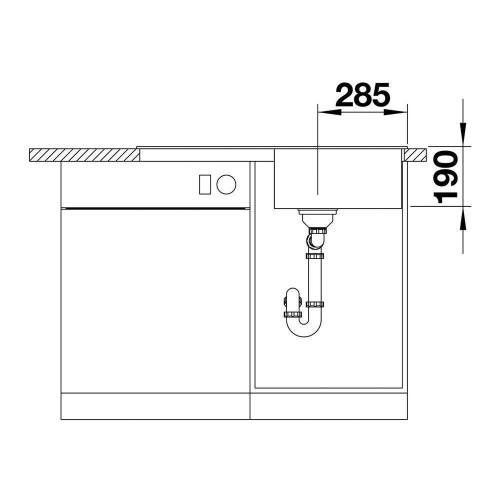 Кухонная мойка 86 см Blanco Zia 5 S антрацит