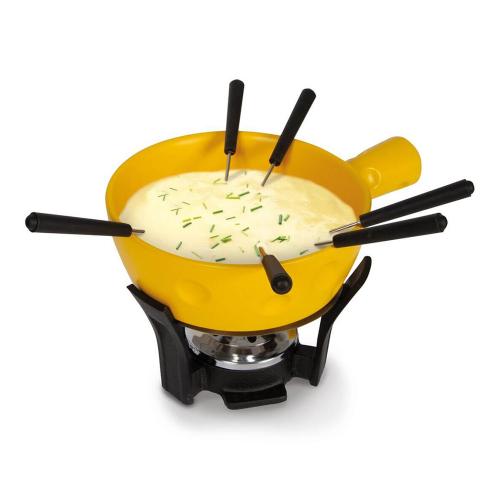 Набор для фондю керамический Boska Cheesy 8 пр желтый